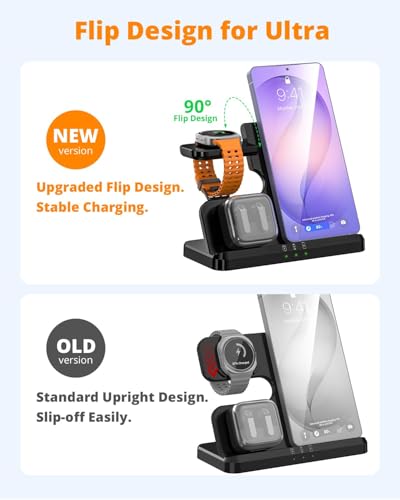 15W Qi-Certified 3-in-1 Wireless Charger for Samsung