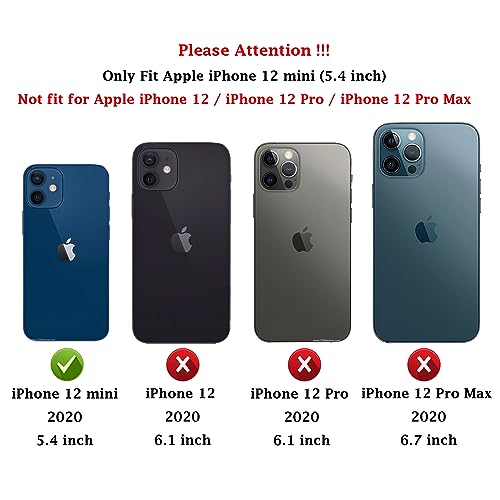 for iPhone 12 Mini Case with Camera Lens Cover HD Screen Protector, Dual Layer Military Grade Drop Protection Magnetic Ring Holder Kickstand Protective Phone Case for iPhone 12 Mini 5.4 inch (Silver) - color: Silver with camera cover Military-Grade 2nd ge
