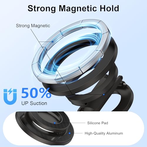 Magnetic Phone Grip Stand MagSafe Ring Holder for Samsung Galaxy S26 Ultra - color: black