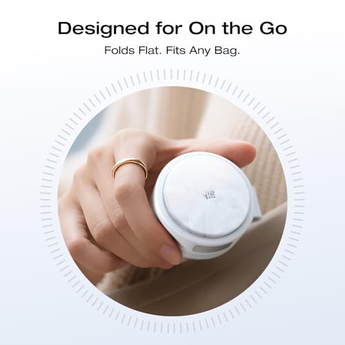 EF ECOFLOW Rapid Mag 3-in-1 Magnetic Wireless Charging Station, Qi2.2 25W Foldable MagSafe Charger Stand for iPhone 17/16/15, Apple Watch & AirPods, Travel-Ready, with 45W Adapter, White - color: White