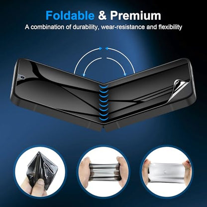 LYWHL 2 Pack Z Flip 7 Privacy Screen Protector, Anti-Spy Private Flexible Inner Film [Non-Glass] for Samsung Galaxy Z Flip 7, Full Coverage, Case Friendly, Bubble Free, Anti-Scratch, Self-Healing - size: Samsung Galaxy Z Flip 7