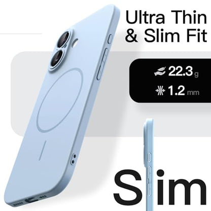 JETech Magnetic Slim Case for iPhone 17, Mist Blue - color: Mist Blue, size: iPhone 17