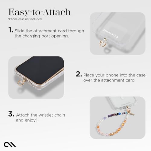 Case-Mate Phone Charm Wrist Strap with Beaded Crystals - Boho Crystal | Detachable Anti-Theft Phone Strap - Hands-Free iPhone Wrist Strap for Women - Phone Chain Wristlet for Galaxy, Pixel & More - color: Boho Crystal