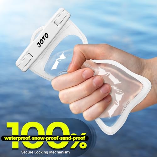 JOTO Up to 7" Universal Waterproof Phone Case for iPhone 17 Air 16 15 14 13 12 11 Plus Pro Max, IPX8 Cellphone Dry Bag XR X SE, Galaxy S23 S22 S21 S20+ S20 S10 Plus Note, Pixel -White - color: White, size: 1 Pack