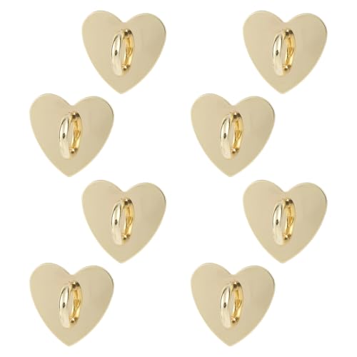 8pcs Heart Phone Charm Holder, 1inch Cell Phone Charm Hook - color: gold, size: 2.5cm