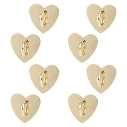 8pcs Heart Phone Charm Holder, 1inch Cell Phone Charm Hook - color: gold, size: 2.5cm