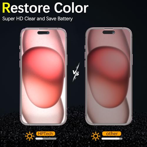 2 Pack 360 Degree Privacy Screen Protector for iPhone 15 6.1 Inch - color: Black-iPhone iPhone 15