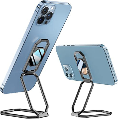 A-LuGei Phone Kickstand Ring Holder, Cell Phone Grips, Phone Stand for Desk - color: Hallow Black