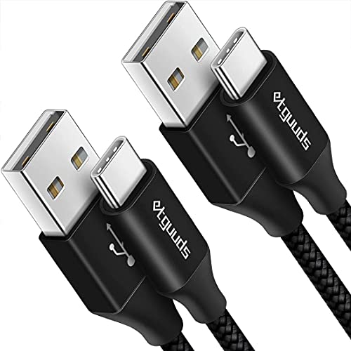 etguuds Long USB to USB C Cable, 12ft USB A to USB C Fast Charger 2-Pack - color: Black
