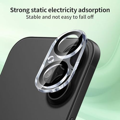 BLEUM CADE 3 Pack Camera Lens Protector for iPhone 16 Plus, Full Coverage, Anti-Scratch, 9H Hardness Tempered Glass