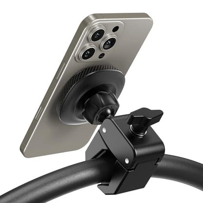 OQTIQ Phone Holder for Peloton Exercise Bike, Heavy-Duty Clamp Bar Mount