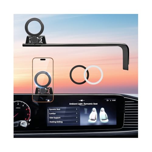 Car Phone Holder for Mercedes Benz GLE-Class/GLS-Class 2020-2026 (Only for 12.3-Inch Screen) 360° Rotation Magnetic Cell Phone Mount, Compatible with Magsafe, Does Not Affect Air Vent - size: Fit for 2020-2026 GLE & GLS, 12.3-Inch