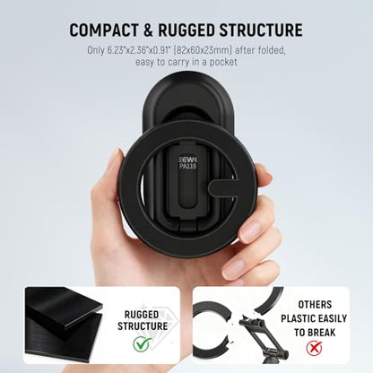 NEEWER Magnetic Phone Holder for Car, Dual Sided Magnet Cell Phone Mount Compatible with MagSafe iPhone, Car Stand Accessories for Dash Windshield Navigation Glass Gym Video Recording, PA118 - style: PA118