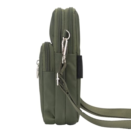 Small Crossbody Bag for Women - Mini Phone Purses with Crossbody Strap and Wallet - Nylon Arm Bag - color: A-olive Green