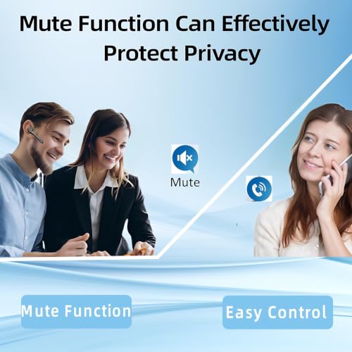Bluetooth Headset Wireless Earpiece Single Ear Earphones for iOS Android
