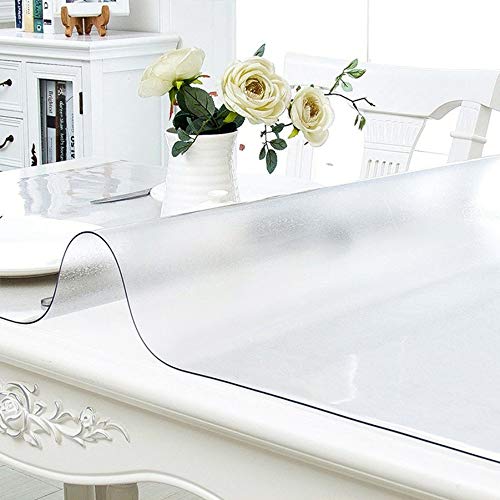 NECAUX Frosted PVC Table Cover Protector 12 x 28 Inch 1.5mm Thick - color: Frosted 1.5mm, size: 12" x 28"