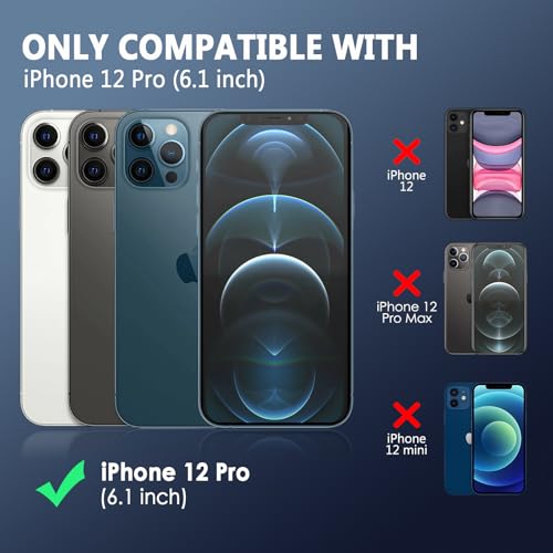 FanTEK Phone Case Compatible with iPhone 12 Pro Case, Anti-Scratch & Fingerprint Phone Case Protective Cover, Matte Black - size: iPhone 12 Pro