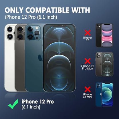 FanTEK Phone Case Compatible with iPhone 12 Pro Case, Anti-Scratch & Fingerprint Phone Case Protective Cover, Matte Black - size: iPhone 12 Pro