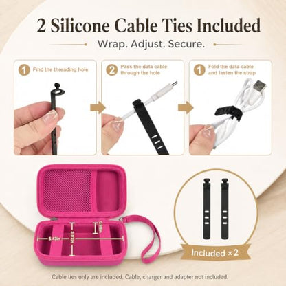 ANKHOH Travel Case for Iseyyox/for QUZUDN/for RTOPS 3 in 1 Wireless Charger - color: Rose
