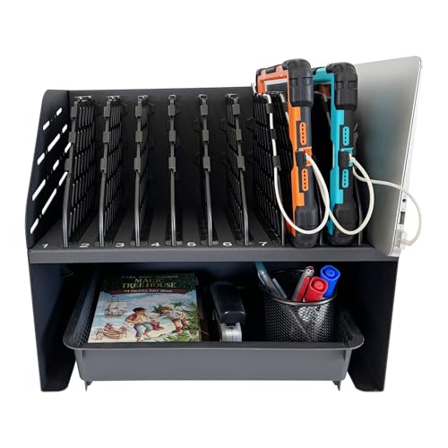 10-Device Laptop & Tablet Charging Station with 6 AC & 4 USB - size: 10-Device