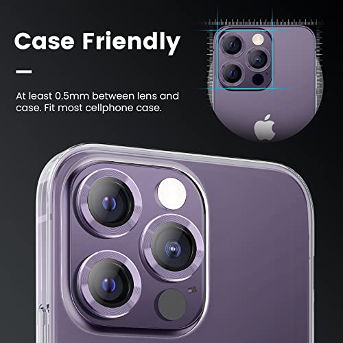 Tensea Camera Lens Protector for iPhone 14 Pro/iPhone 14 Pro Max - color: Deep Purple