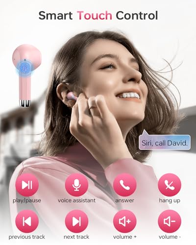 KTGEE Wireless Earbuds Bluetooth 5.3 Ear Buds Headphones, 40Hrs Playback - color: Z-Pink