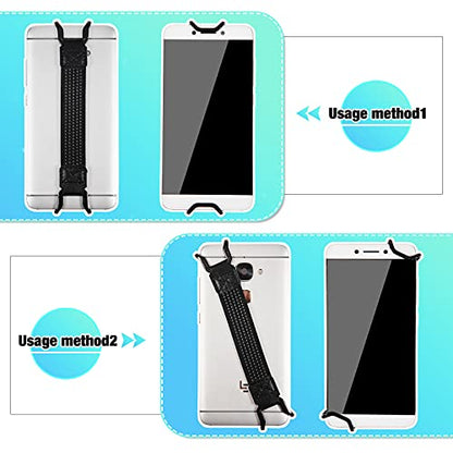 Weewooday 6 Pcs Phone Hand Strap Elastic Hand Finger Grip for 5.2-7.5 Inch