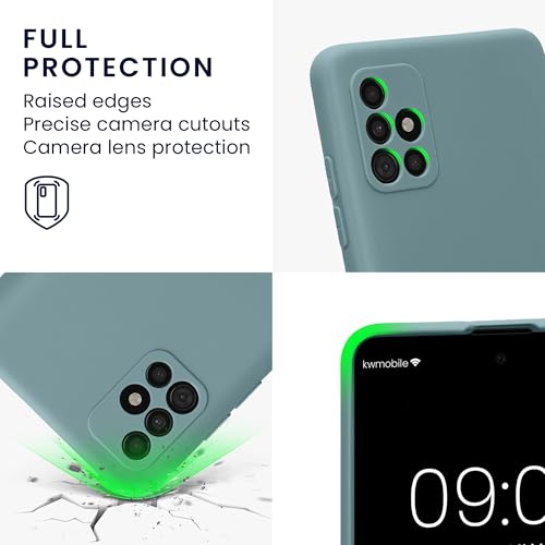 kwmobile Case Compatible with Samsung Galaxy A51 Case - Protective Slim TPU Phone Cover - Soft Matte Finish - Arctic Night - color: Arctic Night, size: Galaxy A51