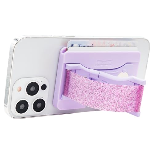 LOVEHANDLE Wallet for MagSafe + Kickstand - Amethyst Glitter - color: Amethyst