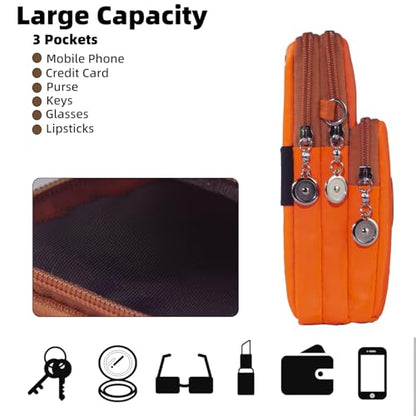 JANKS Small Crossbody Bags for Women Mini Cell Phone Purses Handbag Shoulder Bag - color: 010 Orange