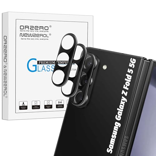 (3 Pack) Orzero Camera Lens Protector Compatible for Samsung Galaxy Z Fold 5 5G, Protector de Cámera 9H Tempered Glass for Crystal Imaging and Whole Module Protection - size: Samsung Galaxy Z Fold 5 5G
