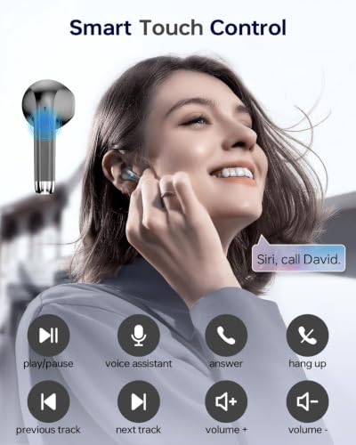 KTGEE Wireless Earbuds Bluetooth 5.3 Ear Buds Headphones, 40Hrs Playback - color: Obsidian
