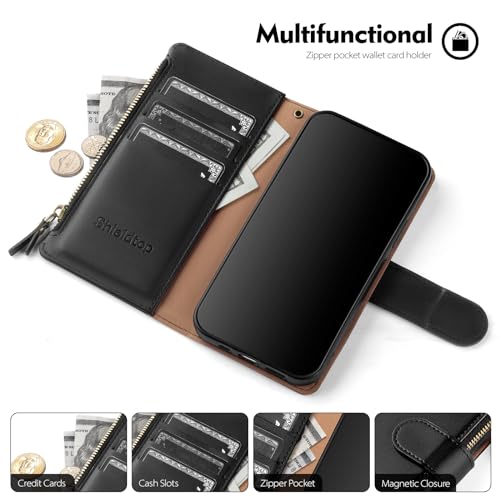 Shieldtop Compatible with Motorola Moto G Stylus 5G 2026/2025 Wallet Case with Card Holder,Women Men RFID Blocking PU Leather Flip Case Protective Cover Wrist Strap Credit Card Slots,Black - color: Black, size: Moto G Stylus 5G 2026 / 2025 - 6.7"