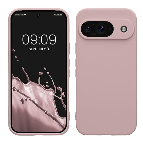 kwmobile Case Compatible with Google Pixel 9 Case - Protective Slim TPU Phone Cover - Soft Matte Finish - Nude Lilac - color: Nude lilac, size: Pixel 9
