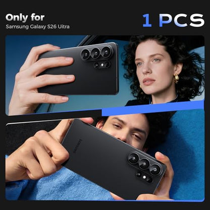 WSKEN for Samsung Galaxy S26 Ultra Camera Lens Protector - Full Coverage - color: Black
