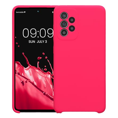 kwmobile Case Compatible with Samsung Galaxy A52 / A52 5G / A52s 5G Case - Slim TPU Silicone Phone Cover - Soft Touch Finish - Neon Pink - color: neon pink, size: Galaxy A52 / A52 5G / A52s 5G