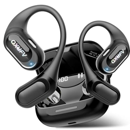 Open Ear Headphones, Bluetooth 5.4 Wireless Earbuds, Black