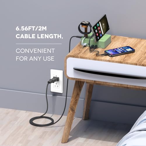 KFD Charging Station for Multiple Devices, 70W 5-Port USB C Fast Charger Stations for iPhone iPad Android Cell Phone Kindle Tablet, Multi-Device Organizer Docking Station, Multi Charger Organizer