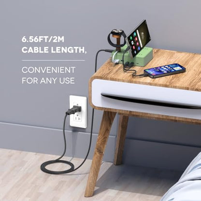 KFD Charging Station for Multiple Devices, 70W 5-Port USB C Fast Charger Stations for iPhone iPad Android Cell Phone Kindle Tablet, Multi-Device Organizer Docking Station, Multi Charger Organizer