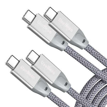 USB C to USB C Cable 100W 3.3FT 2Pack, 4K Video USB C 3.2 Gen 2 Data Cable - color: Silver, size: 3.3FT(2PACK)