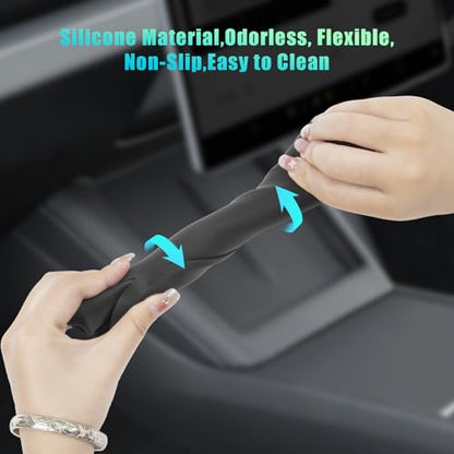 Silicone Mat for 2026 Tesla Model Y - color: Black (for 2024-2026 Model 3 &2025-2026 Model Y)