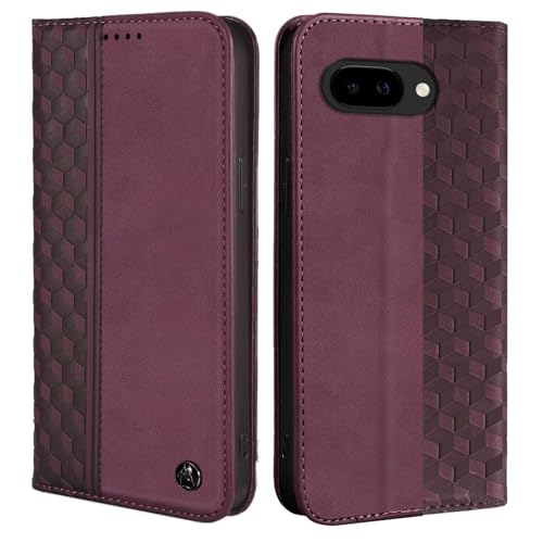 Wallet Case for Google Pixel 10a 2026 6.3 Inch - PU Leather Flip Cover with Card Holder Slots, Strong Magnetic Folio Kickstand Phone Case, Wine Red - color: Wine Red, size: Google Pixel 10a 6.3"