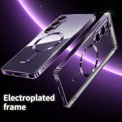 Hurgoer for Samsung Galaxy S25 Plus Case.Soft TPU Electroplated Frame Cover with Clear Back.Drop Tested Protective Full Body S24 Plus Case.Thin Light Slim【Not Magsafe】 (Deep Purple, S25/S24 Plus) - color: Deep Purple, size: S25/S24 Plus