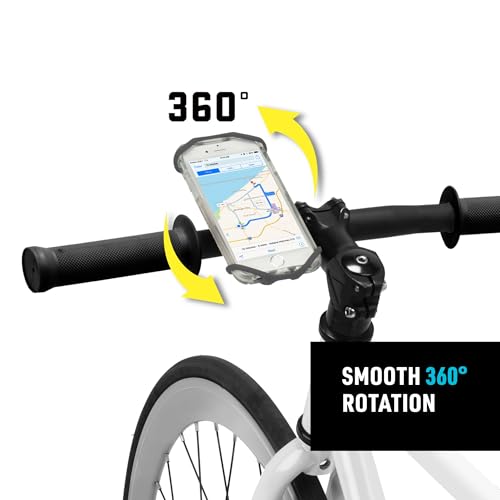 Nite Ize Wraptor Rotating Smartphone Bar Mount - Universal Cell Phone Holder for Bikes, Carts & Strollers - 360-Degree Rotation - Secure Hold on Rough Terrain - Handlebar & Stem Mount