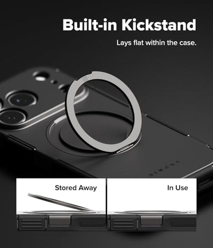 Ringke for iPhone 17 Pro Max Case [Alles Pro Gunmetal] | Compatible with MagSafe, 360° Rotating Kickstand, Camera Control Capture Button Protection, Powerful Magnet - color: Gunmetal, size: iPhone 17 Pro Max