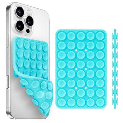 Yojaro Silicone Suction Cup Phone Case Mount Double Sided, Phone Accessories Hands-Free Strong Grip Holder for Selfies and Videos, Silicon Phone Stand for iPhone and Android Sky Blue - color: Sky Blue