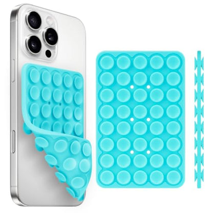 Yojaro Silicone Suction Cup Phone Case Mount Double Sided, Phone Accessories Hands-Free Strong Grip Holder for Selfies and Videos, Silicon Phone Stand for iPhone and Android Sky Blue - color: Sky Blue