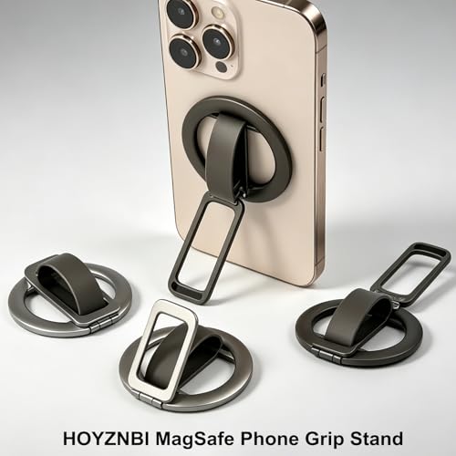 Magnetic Phone Grip & Kickstand Combo for MagSafe Soft Silicone Finger Loop