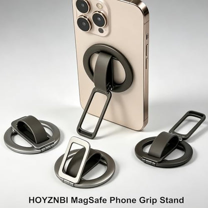 Magnetic Phone Grip & Kickstand Combo for MagSafe Soft Silicone Finger Loop
