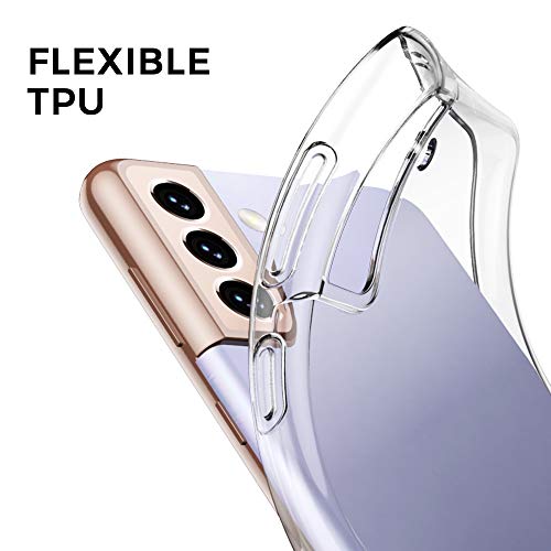 for Samsung Galaxy S21 Plus Case, Ultra [Slim Thin] Flexible TPU Scratch Resistant Gel Rubber Soft Silicone Protective Clear Case Cover for Galaxy S21 Plus (Clear) - size: S21 Plus